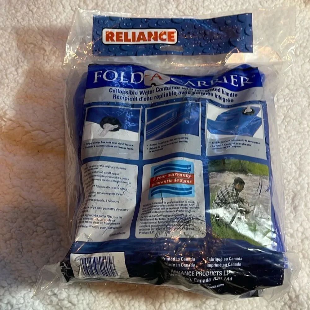 NEW reliance Fold a carrier 5 gallon